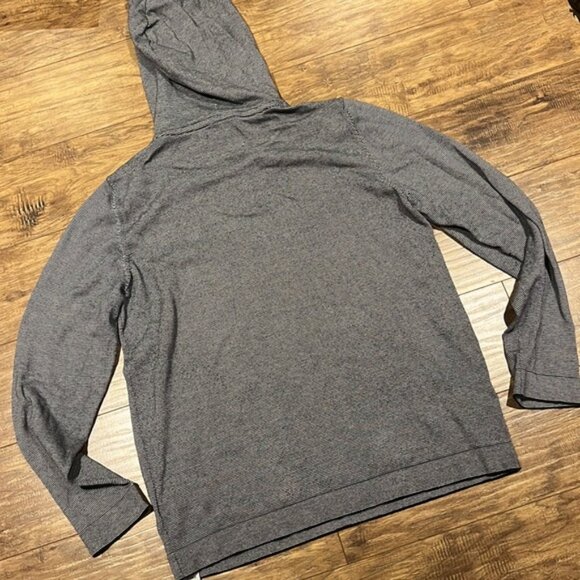 Jack & Jones Core small stripe patterned cross neck hoodie - Picture 11 of 12